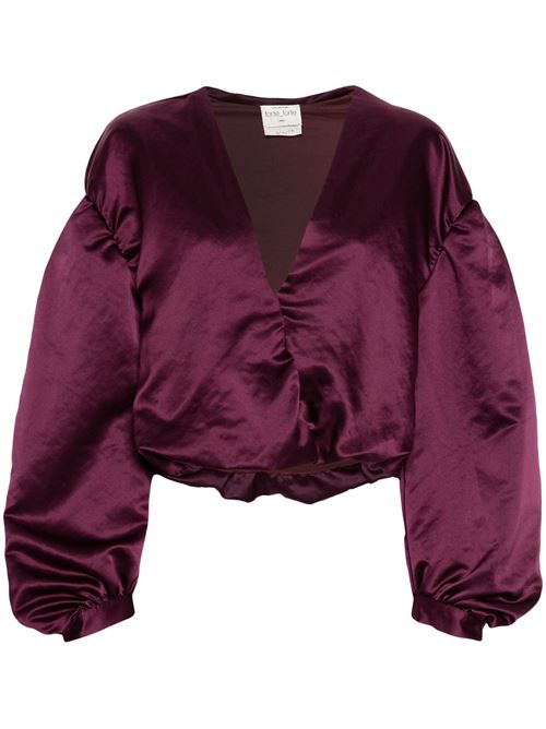 Purple satin finish shirt Forte forte | 12878BOLERO